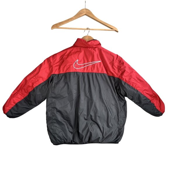 VTG Nike Jacket Boys Small Reversible Puffer Winter Coat Swoosh Embroidered Y2K - Picture 5 of 16